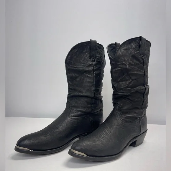 Durango Black Leather Boots (SB5) - Picture 1 of 8